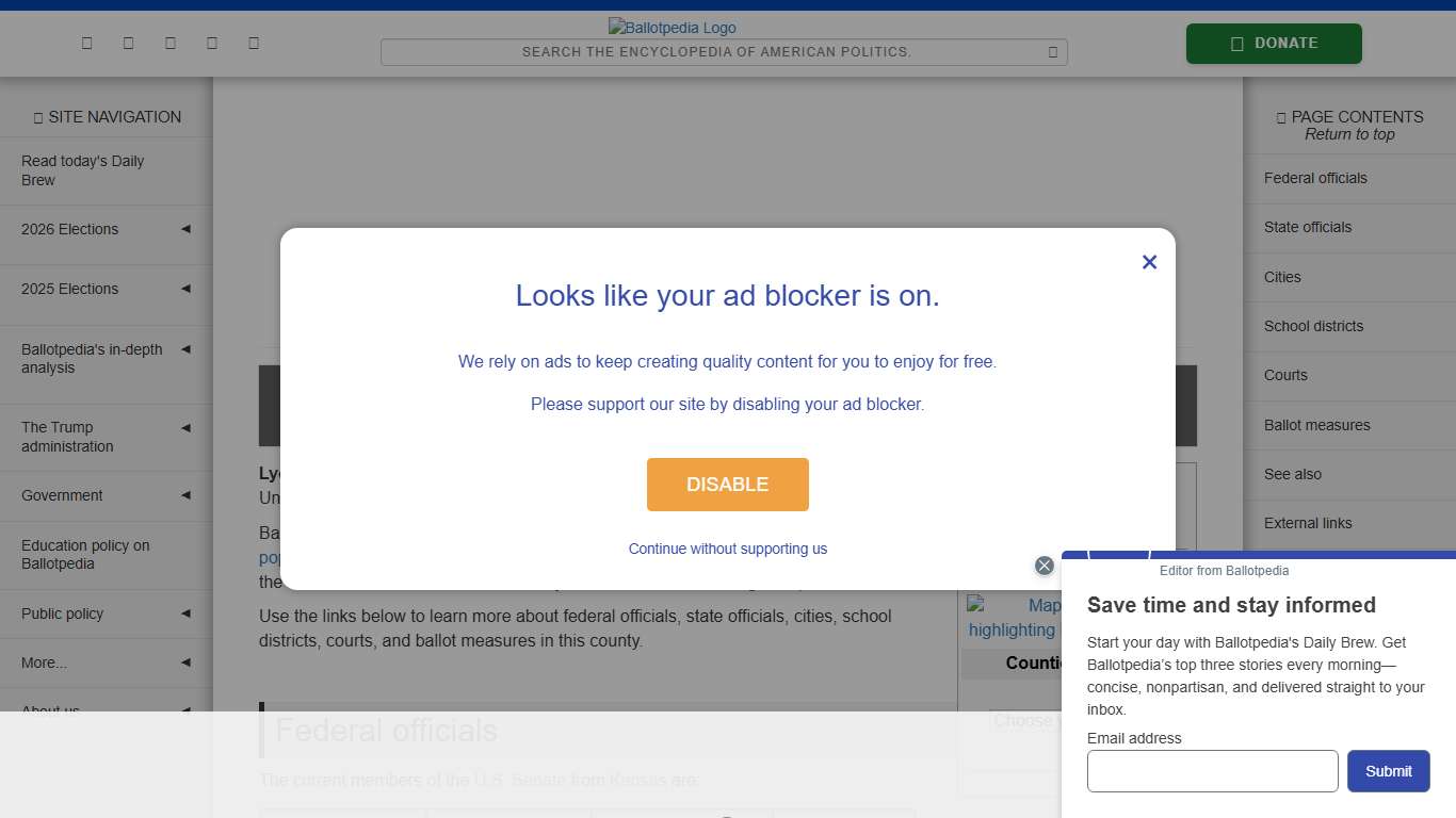 Lyon County, Kansas - Ballotpedia